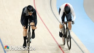 Ellesse Andrews speeds to womens sprint gold second of Paris Games  Paris Olympics  NBC Sports [upl. by Aimal]