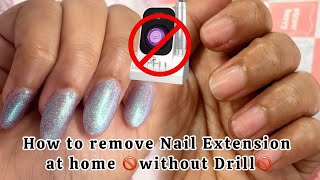 Acrylic Nail Removal  without nail drill efile  how to remove acrylic nails at home [upl. by Calen]