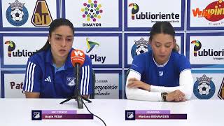 Rueda de prensa de Millonarios Femenino tras su partido ante Real Santander [upl. by Ifar]