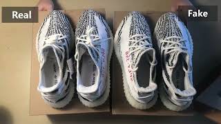 YEEZY 350 V2 ZEBRA real vs fake COMPARISON [upl. by Bethina]