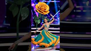 The Woman Performs a Fusion with a Giant Yellow Rose on AGT agt americagottalent magic [upl. by Billy452]