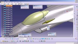 CATIA V5 How to import IGS surfaces into V5 then Thicken [upl. by Ahsieat]