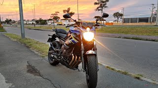 MINHA NOVA MOTO XJ6 2018 AZUL SAINDO DA CONCESSIONARIA [upl. by Akcimahs]