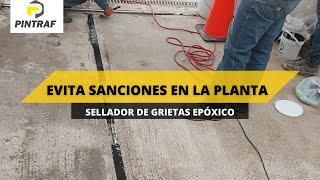 Sellador de grietas Epoxico  Para la Industria y Bodegas  PINTRAF [upl. by Kameko]