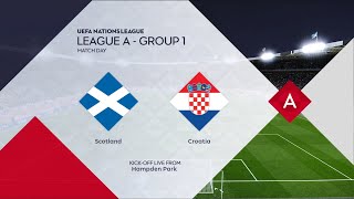 Scotland vs Croatia  Hampden Park  202425 UEFA Nations League  PES 2021 [upl. by Helbona]