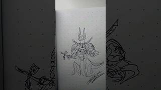 Warhammer 40k Ahriman in Ballpoint Pen ballpointpendrawing art drawing warhammer40k [upl. by Ahsitram]