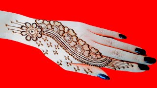 New Stylish Back Hand Mehndi Design  Simple Mehndi Designs  Easy Mehndi  Mehndi Design  Mehndi [upl. by Franky639]