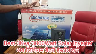 Microtek 3Kw Mppt Offgrid Solar Inverter  Unboxing Review  Off grid solar inverter price [upl. by Acceb]