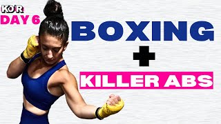 KILLER Shadow Boxing  Abs Workout DumbbellsKOR DAY 6 SYLVIA NASSER [upl. by Hefter]