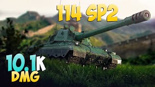 114 SP2  6 Kills 101K DMG  Under the stone  World Of Tanks [upl. by Atinihc297]