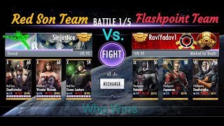 Injustice 1 mobile Red Son Team Vs Flashpoint Team [upl. by Pappas]