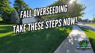 Overseeding Your Lawn This Fall Do This NOW [upl. by Aldercy]