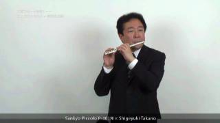 Shigeyuki Takano plays Sankyo Flute 03  Piccolo P301N [upl. by Pare]