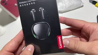 Unboxing Fone bluetooth Lenovo Thinkplus Live Pods XT92 [upl. by Yolanthe836]