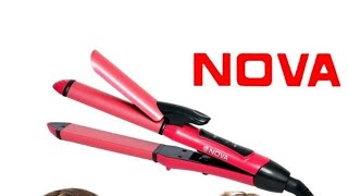 Nova 2 in 1 straightener and curler  2 in one hair straightener curler trending flipkart brand [upl. by Illak230]