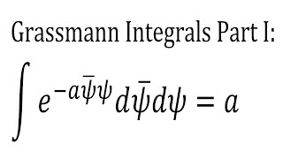 Grassmann Integrals Part I  Intro to Grassmann Variables and the 2D Gaussian [upl. by Noeruat]