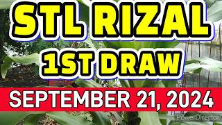 STL RIZAL RESULT TODAY 1ST DRAW SEPTEMBER 21 2024 11AM  SATURDAY [upl. by Naiviv563]