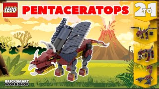 Pentaceratops MOC LEGO 31102 Alternate Digital Build [upl. by Sparke]