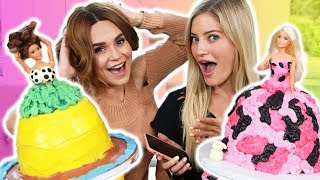 PRINCESS CAKE DECORATING CHALLENGE w iJustine [upl. by Acisseg]