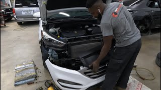 2018 HYUNDAI TUCSON how to take the front bumper from off the vehicle [upl. by Regnij]