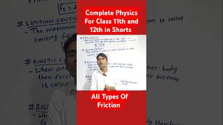 All Types Of Friction ll Friction ll For Class 11th NEET and JEE [upl. by Ariaec]