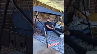 blue canopy porch swings all 15 code usequotBlackfridayquot swingchair patioswings outdoorlife zzw [upl. by Annwahs]