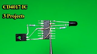 TOP 3 NEW  Amazing Electronic Projects Using CD4017BE IC [upl. by Yejus]