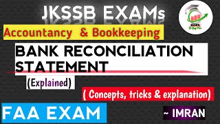 Bank reconciliation statement🔥 Accountancy  Concept amp tricks  jkssb finance account assistant [upl. by Teplitz]