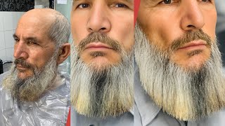 Timeless Look Old Man Long Beard Setting Tutorialquot🧔‍♂️✂️🔥✨💈  How to do a long beard 🧔🏻‍♂️ setting [upl. by Enneiluj556]