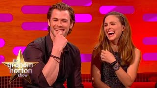 Natalie Portman Is Too Short To Face Chris Hemsworth  The Graham Norton Show [upl. by Adalbert]