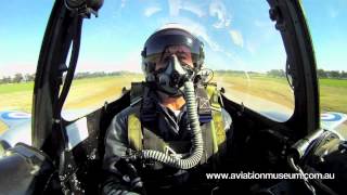 Temora Aviation Museums Meteor F8 Landing at Temora  flown by Alan Clements [upl. by Enyawud]