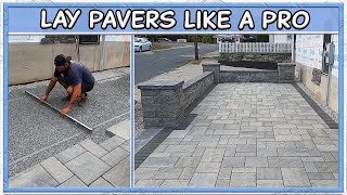 How To Square Screed amp Lay a Paver Patio [upl. by Honor]