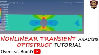 Optistruct Tutorial  Nonlinear Transient Analysis  Hypermesh [upl. by Llednor]