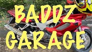 HONDA VTR1000 FIRESTORMups and downs in the garage 😢 [upl. by Amieva]