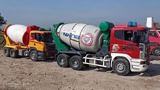 MOBIL TRUK MOLEN COR BETON MIXER  SIMULASI PENGECORAN JALAN [upl. by Barayon]