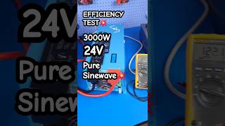 PURE SINEWAVE INVERTER EFFICIENCY TEST Sungold Power 3000W 24V shorts puresinewave LiFePO4 [upl. by Socem]