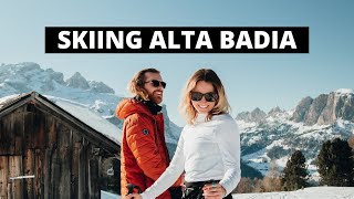 Skiing in Alta Badia Italy DOLOMITES  UNESCO World Heritage Site [upl. by Lesslie]