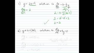 Verifying Solutions to Differential Equations [upl. by Schapira]