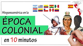 La ÉPOCA COLONIAL en Hispanoamérica  Resumen  Organización Política Económica y Social [upl. by Sorel227]