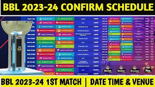 BBL 202324 Confirm Schedule  BBL Date amp Time And Venue  Big Bash League 202324 [upl. by Ennayoj]