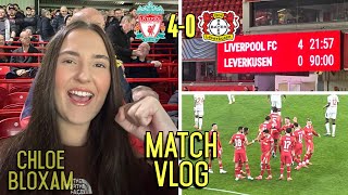 LUIS DIAZ SCORES A HATTRICK AS LFC RUN RIOT IN UNREAL ATMOSPHERE  Liverpool 40 Leverkusen  Vlog [upl. by Daniala312]