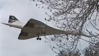 Concorde Landing  April1995  Afterburn I dont think so London Heathrow [upl. by Nnyre66]