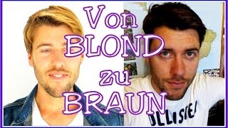 Vorher Nachher Von BLOND zu BRAUN  Das Experiment  Haare färben  tönen [upl. by Enniroc507]