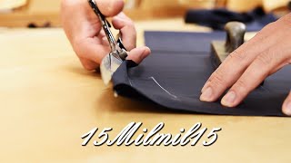 Ermenegildo Zegna 15Milmil15 オーダーメイドスーツのカッティングの様子です。 [upl. by Enrahs]