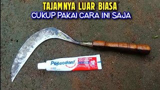 ARIT RUMPUT TAJAMNYA LUAR BIASA BEGINI CARANYA MENGASAH ARIT TUMPUL MENJADI TAJAM KEMBALI [upl. by Ahsie715]