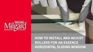 How to Install and Adjust Rollers on a Horizontal Essence Series® Sliding Window [upl. by Wilhide]