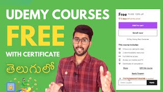 Get Udemy Courses with certificates for free  Free Courses in telugu  Vamsi Bhavani [upl. by Delos644]