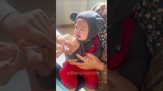 Baby Vaccine action at hospital 🏥 and funny 😂 baby love cute family babygirl happy funny [upl. by Etz]