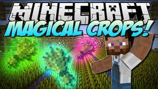 Minecraft  MAGICAL CROPS Grow Diamonds Obsidian and More  Mod Showcase 152 [upl. by Landre]