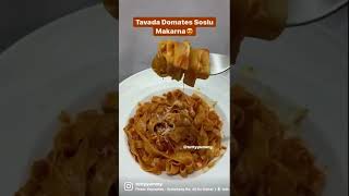 Tek tavada domates soslu makarna😍 [upl. by Norihs479]